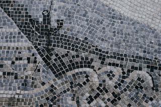Mosaïque douche sur filet